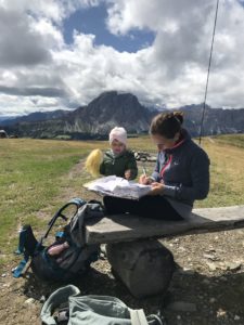 monte muro bambini passeggino